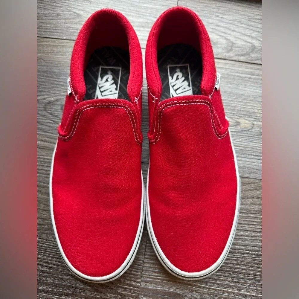 Vans Asher Checker Sidewall Racing‎ Red Men's size 7